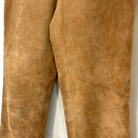 Yvonne Marie Women’s Suede Leather Pants Tan Genuine Leather Western Cowgirl - Picture 3 of 14